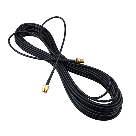 Extension Cord, Coaxial Cable Extender, RP-SMA Male to RP-SMA Female RF Coax Cable for 4G GPS Mobile Wireless Network Router WiFi Adapter Security Camera, Black