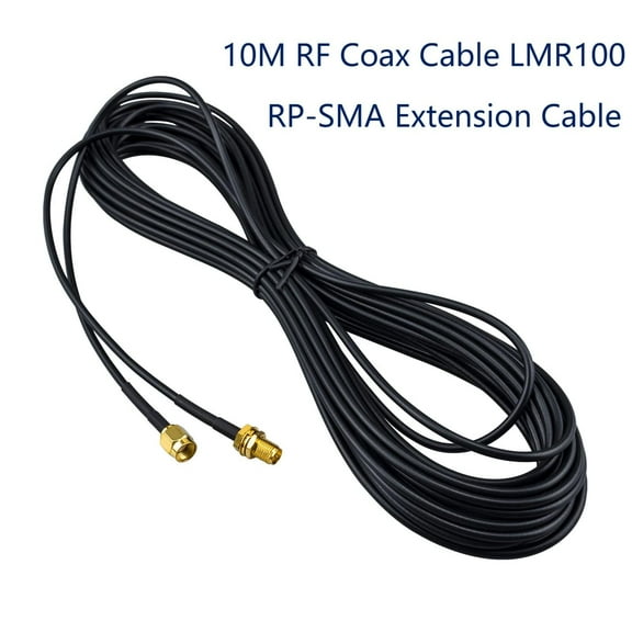 Extension Cord, Coaxial Cable Extender, RP-SMA Male to RP-SMA Female RF Coax Cable for 4G GPS Mobile Wireless Network Router WiFi Adapter Security Camera, Black
