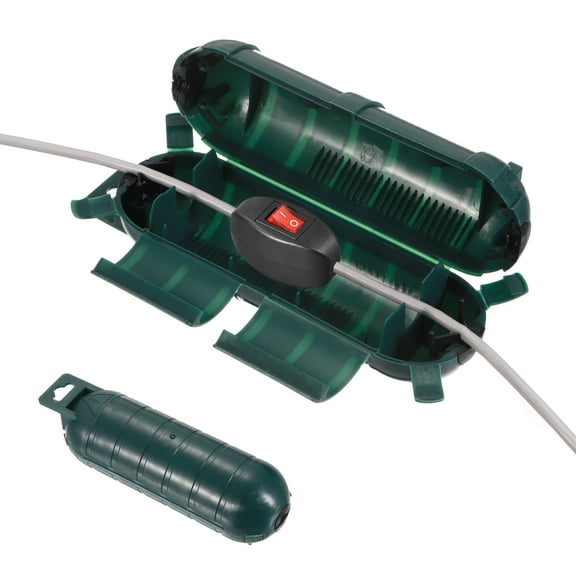 Extension Cord Cover IP44 Water-Resistant Electrical Connection Box, Green