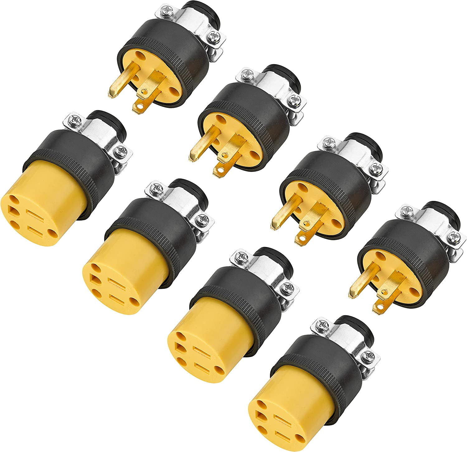 Extension Cord Electrical Wire Repair End 15 Amp, 125 Volt 4 Sets