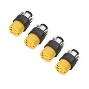 Extension Cord Electrical Wire Repair End 15 Amp, 125 Volt | Female 3-Prong Grounding Replacement Connectors Set | Safety-Rated Connection | Triple-Drive Screws for Easy Installation (4 Piec