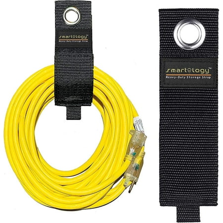 Extension Cord Holder Organizer, Heavy-Duty Hook and Loop 6 Velcro Storage Strap with 6 Stainless Steel S Hooks