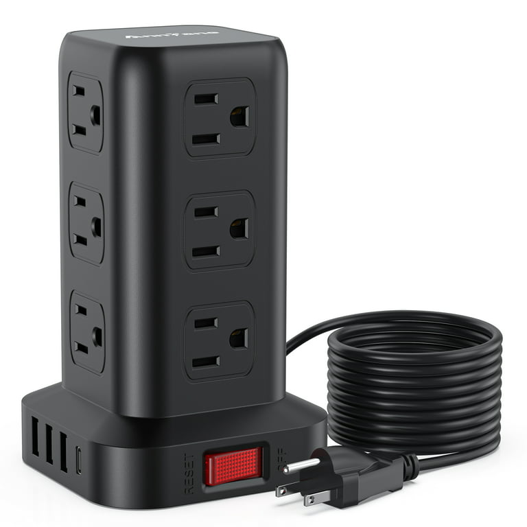 Power Strip Box Outlet Multi Socket Wire Management Case Charger