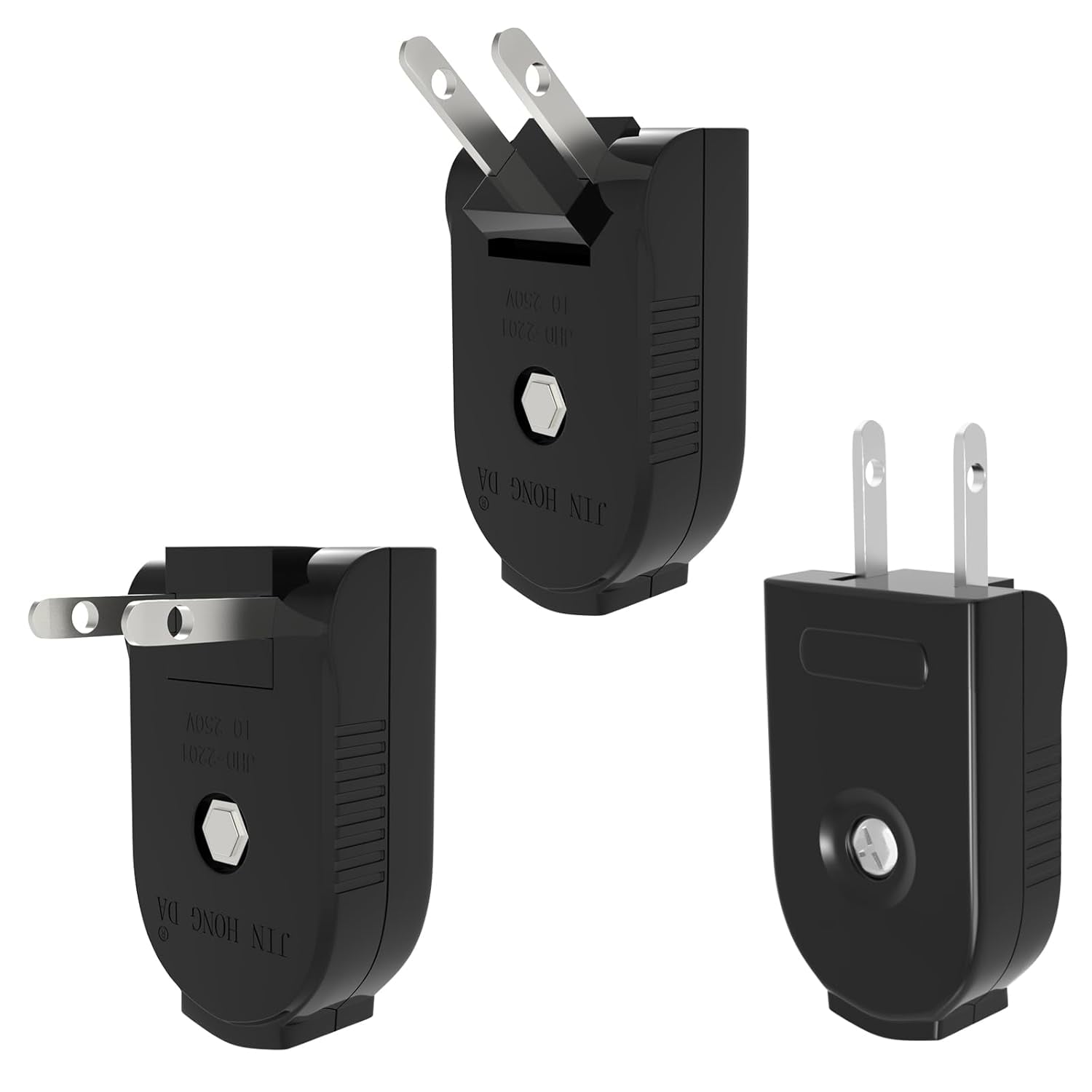 Extension Cord Replacement Male Power Plug, Replacement Plug 2 Prong