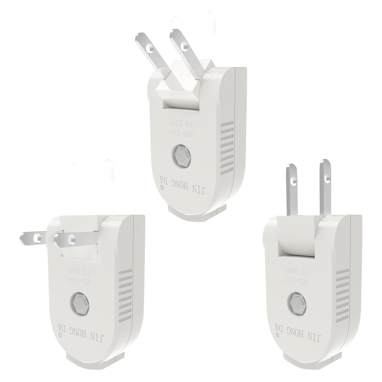 Extension Cord Replacement Male Power Plug, Replacement Plug 2 Prong