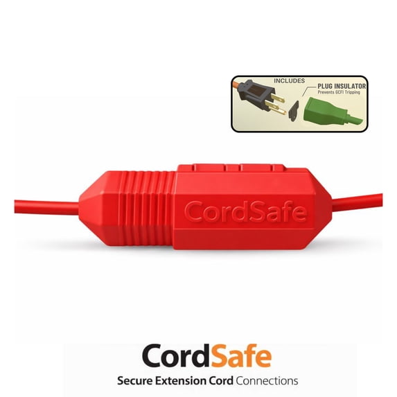 CordSafe Outdoor Extension Cord Protector – Weather-Resistant Snap-Lock Cover for Christmas Lighting Plug Connections – Rugged UV-Resistant Plastic Plug Protection, 1-Pack, Made in USA