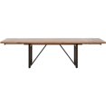 thumbnail image 1 of Extension Dining Table with Wooden Live Edges, Brown, 1 of 5