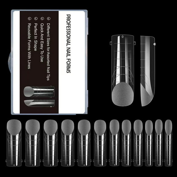 Extension Form Tips Clear UV Gel Acrylic Nails Mold Artificial False Tips Duals Form Manicure Tool
