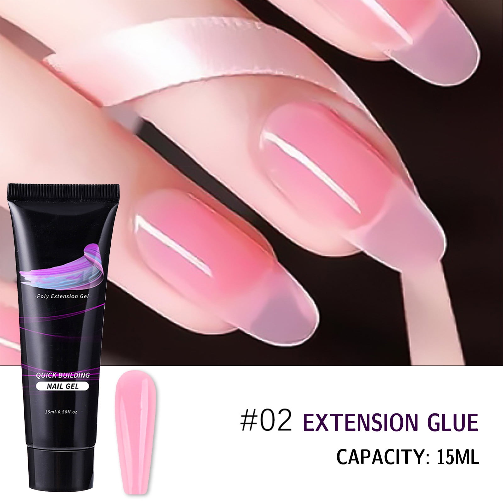 Extension Gel For Nail Tip And Press Nails Fast Long Lasting Durable