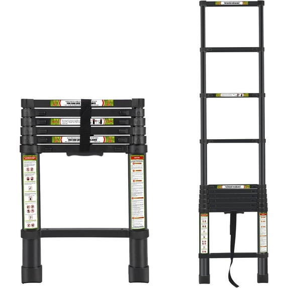 Extension Ladder, 20.3FT RIKADE Aluminum Telescoping Ladder with Non-Slip Feet, Portable Telescopic Ladder for Household and Outdoor 330lb Capacity