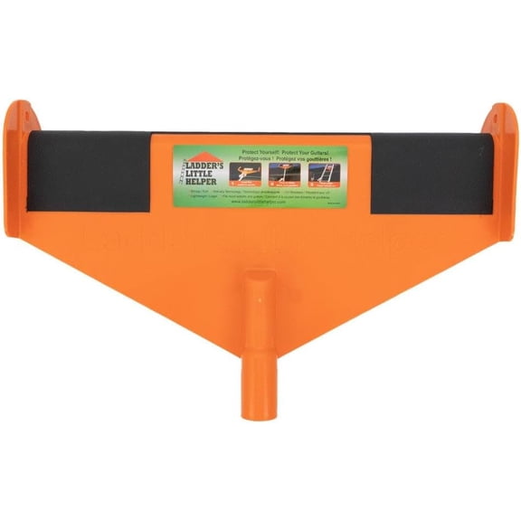 Extension Ladder Stabilizer & Gutter Guard | Roof standoff & gutter protector for ladders. Fits extension or telescoping types. Anti-slip rubber, UV poly, no tools.