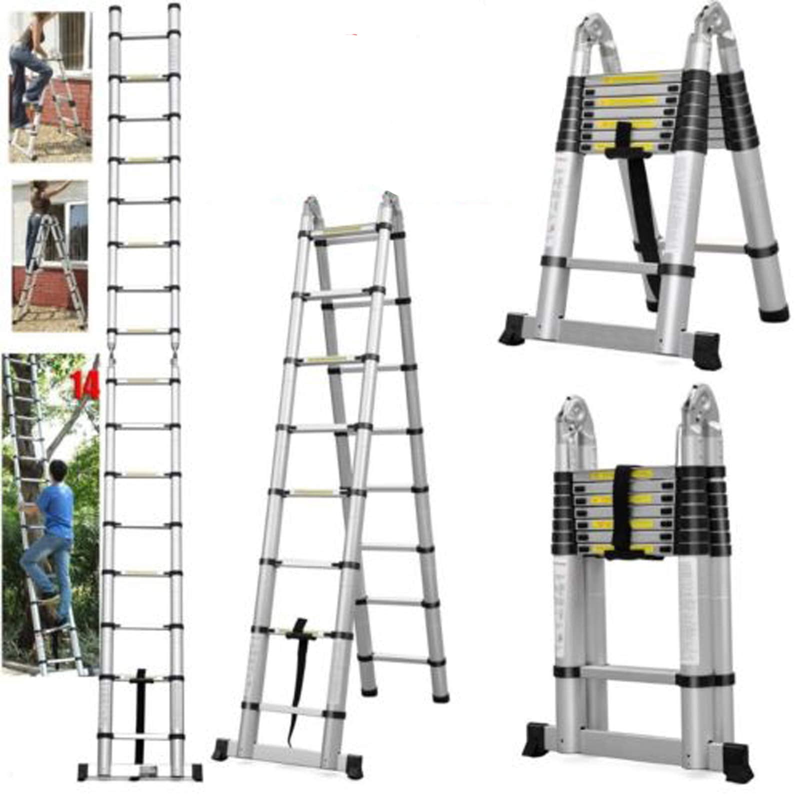 Extension LaddersA-Frame Ladder 5M 2.5M+2.5M Aluminum Retractable ...