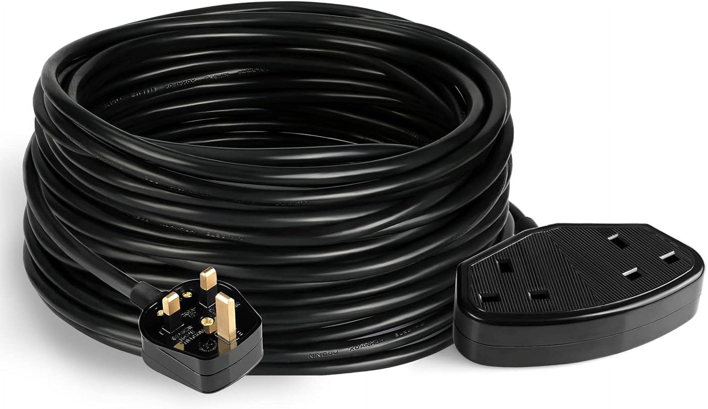 Extension Lead 5M 2Gang Cable Heavy Duty Cord with 13A Plug Socket