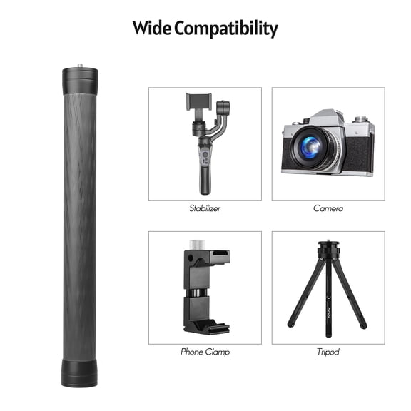 Extension Rod,Universal Carbon Fiber With 1/4-inch 3/8-inch Rod With 1/4-inch 3/8-inch Camera Stabilizer Carbon Fiber Pole Fiber Pole Rod 1/4-inch 3/8-inch Camera Pole Rod With Buzhi Bortt