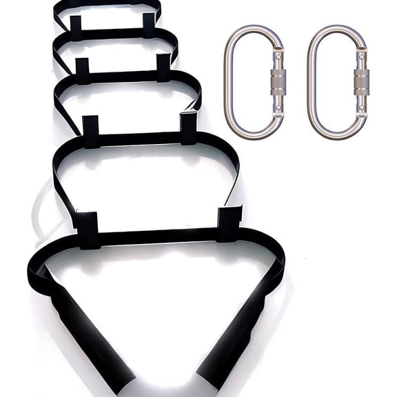 Extension Rope Ladder Made in USA 25ft (8m) Multi-Use Kids Rope Ladder for Tree House | Climbing Ladder with Hooks & Carabiner