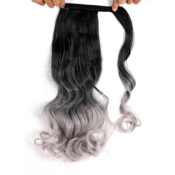 Extension Wrap Around Ponytail Extensions Natural Hairpiece Headwear Synthetic Hair Long Straight Synthetic Ponytail Hair