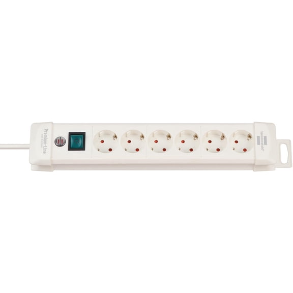 Extension socket Premium-Line 10-way white H05VV-F 3G1,5