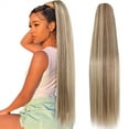 thumbnail image 1 of Extensions for Women Heat Resistant Fake Hair Synthetic Long Straight Ponytail Drawstring Pony Tail Clip In Hair, 1 of 12