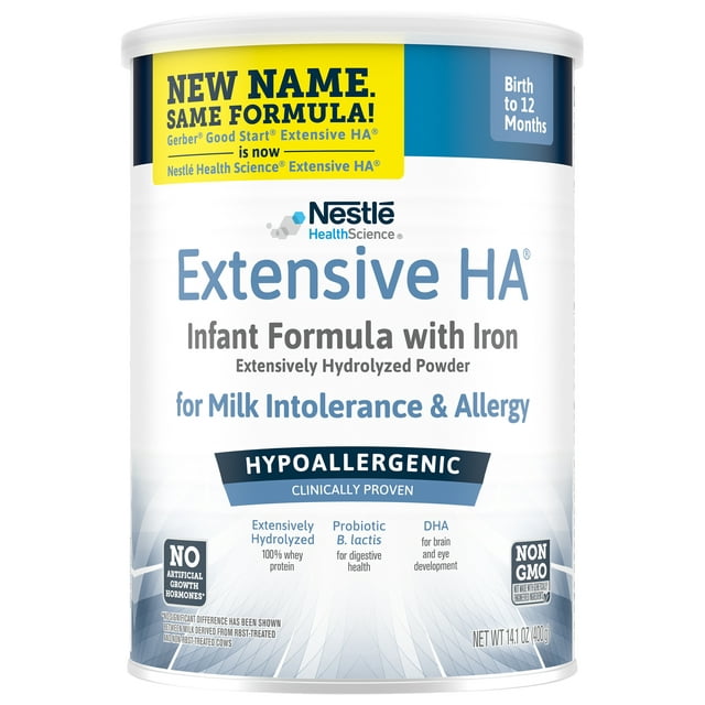 Extensive HA® Hypoallergenic Infant Formula With Iron, DHA & Probiotic, 14.1 oz Can (Packaging May Vary)