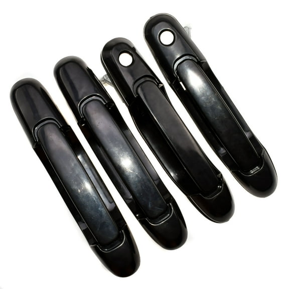 Exterior Black Door Handle For 1998 1999 2000 2001 2002 2003 Toyota Sienna Front Left/Front Right/Rear Left/Rear Right
