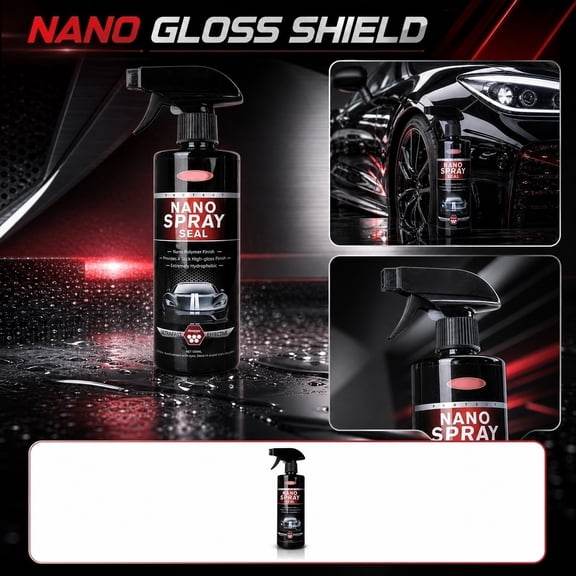 Exterior Car Care, Car Coating, Car Detailing, Nano Quick Coat Restore, 500Ml 8X2 in No-Wipe Simplified Application Formula That Creates A High-Gloss Glass-Like Protective Layer