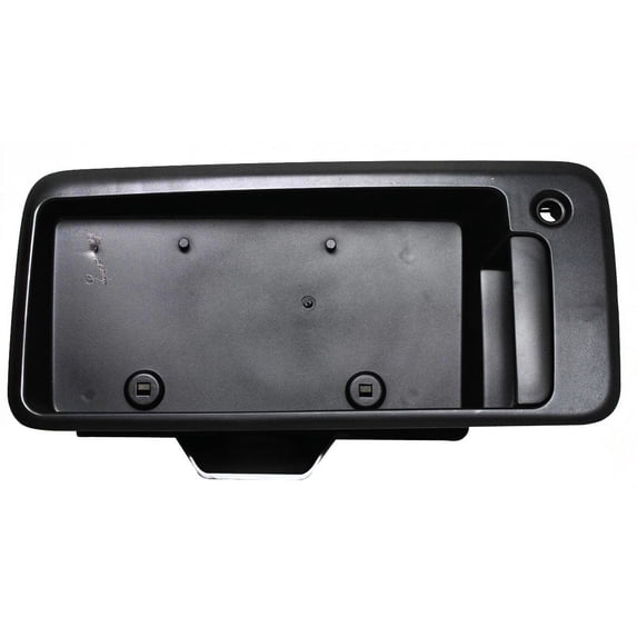 Exterior Door Handle Compatible with 1996-2009 Chevrolet Express 3500 Rear - Back Door Textured Black With license bracket For back door