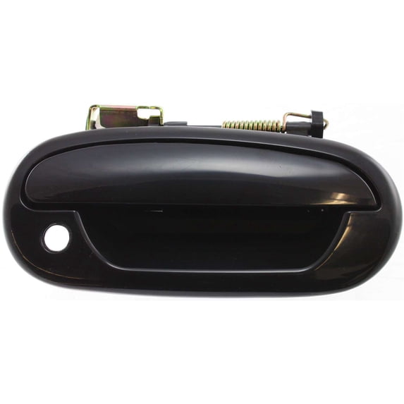 Exterior Door Handle Compatible with 1997-2003 Ford F-150 Front, Passenger Side Standard Cab Pickup Smooth Black