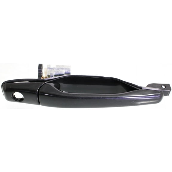 Exterior Door Handle Compatible with 2003-2006 Mitsubishi Outlander Front, Passenger Side Smooth Black