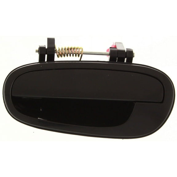 Exterior Door Handle Compatible with 2004-2005 Suzuki Forenza Rear, Driver Side Smooth Black