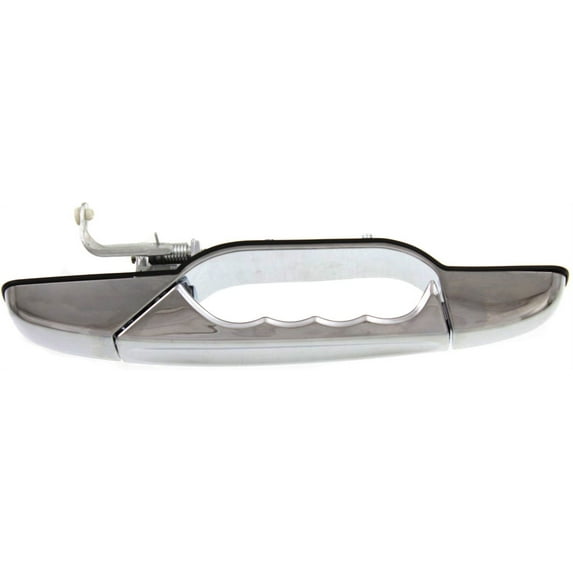 Exterior Door Handle Compatible with 2007-2013 Chevrolet Silverado 1500 Front, Passenger Side Sport Utility Chrome With slash design lever