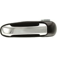 thumbnail image 1 of Exterior Door Handle Compatible with 2008-2009 Dodge Durango Rear, Driver Side Chrome Lever with Smooth Black Bezel, 1 of 3