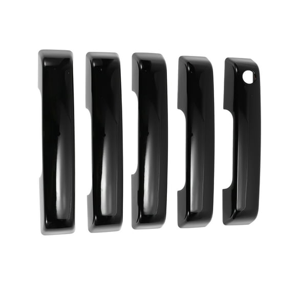 Exterior Door Handle Cover Trim Front Left Front Right Rear Left Rear Right Tailgate Door Handle Cover for Ford Bronco 2021-2025 Gloss Black ABS 1 Set