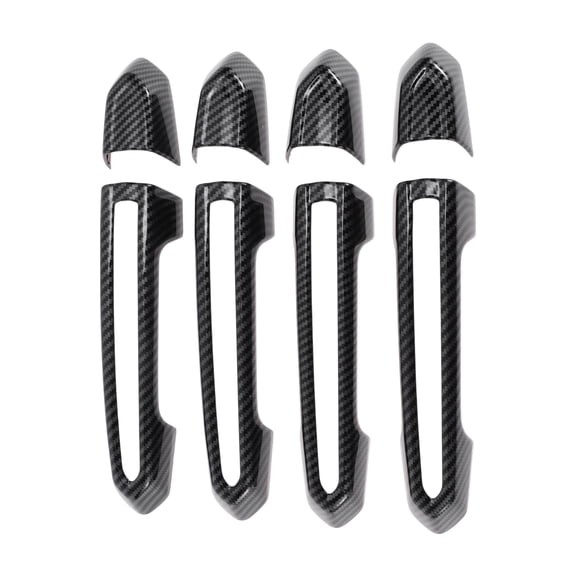 Exterior Door Handle Cover Trim Front Left Front Right Rear Left Rear Right for Cadillac XT4 XT5 XT6 CT4 CT6 ATS XTS CTS 2013-2024 Carbon Fiber Black