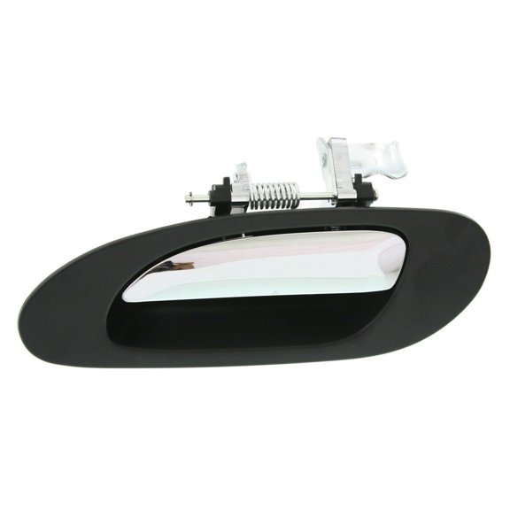 Exterior Door Handle - Rear Left Side, Black Bezel with Chrome Lever