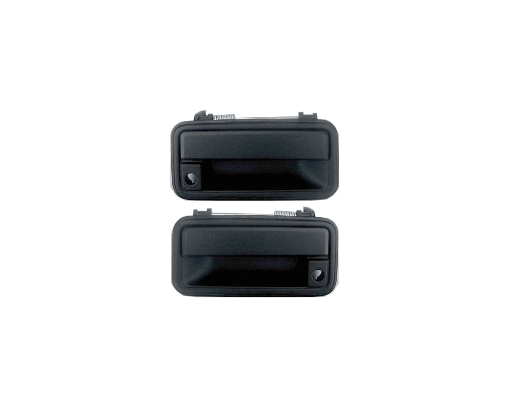Exterior Door Handle Set Compatible with 1988-1999 Chevrolet C1500 | 1999-2000 Cadillac Escalade, Front Passenger & Driver Side, Textured Finish, Black