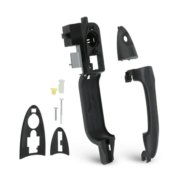 Exterior Door Handle W/Reinforcement Plate Kit for Ford Focus 2004-2007 Front Left Driver Side Exterior Outside Door Handle No.6S4Z5426685C/6S4Z5426685A Black