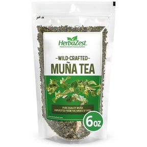 HerbaZest Muna Tea Loose Leaf | 6 oz | Premium Wild-Crafted Andean Mint | Traditional Digestive Support | Naturally Caffeine-Free | Functional Teas