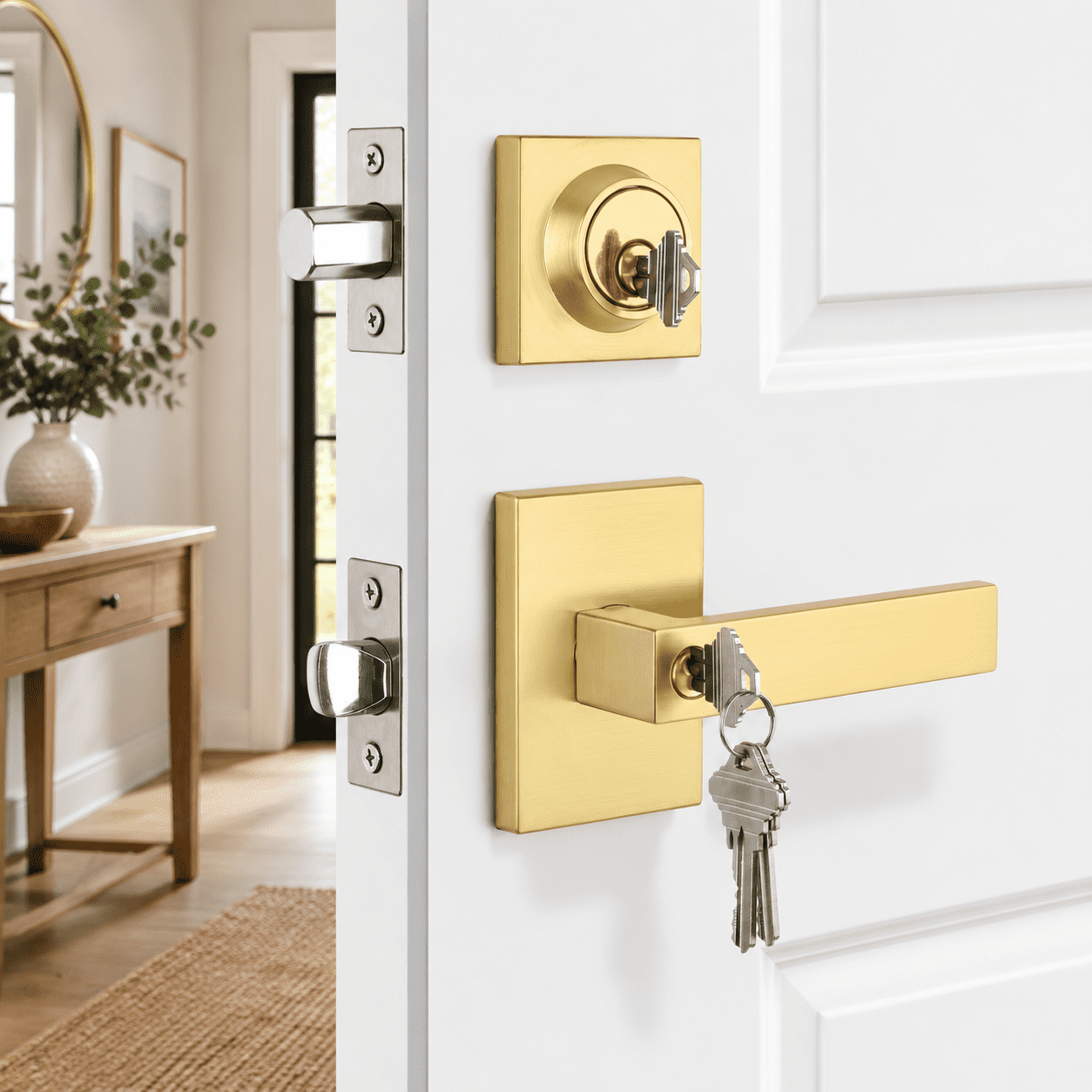 Door Lock Devices Exterior Door Lock Set Handle With Deadbolt 1 Pack - Walmart.com