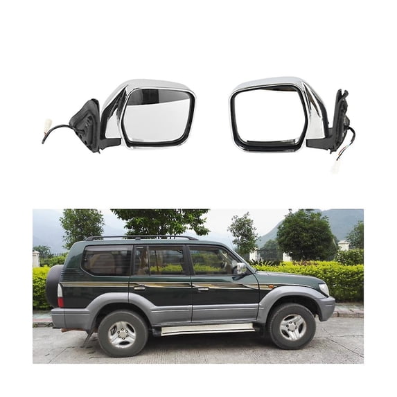 Exterior Door Rearview Side Mirror Assy For Land Cruiser Prado Lc90 1996-2002 5-pins Lh With Heated