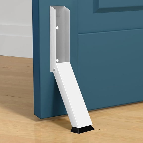 Exterior Door Stop Folding Door Stop Busy Environments 140x43x16mm Flexible Installation Options Kick-Down Functionality