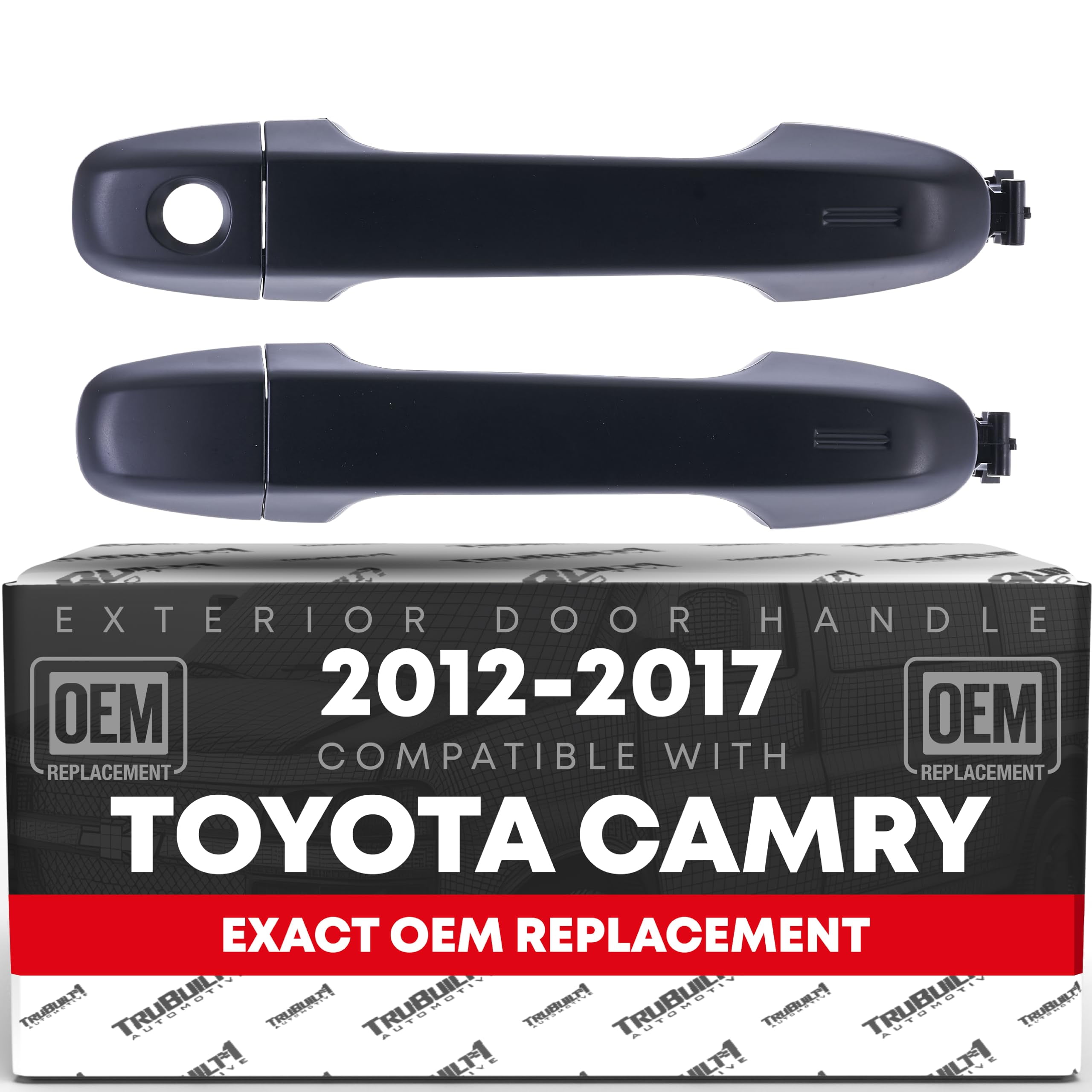 Replacement T462114 Exterior Door Handle Compatible with 1997-2001 Lexus ES300 Toyota Camry Front, Right Passenger Smooth Black