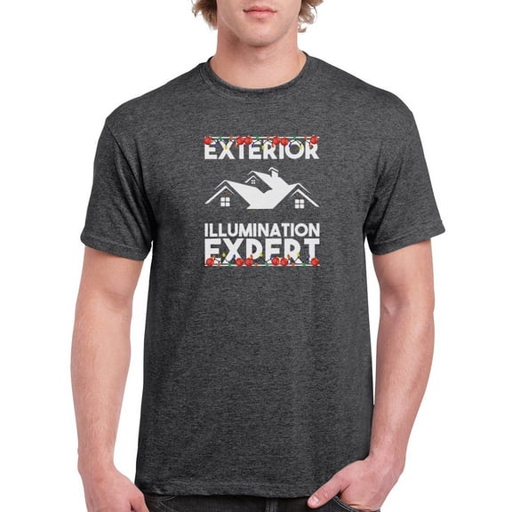 Exterior Illumination Expert T-Shirt Men -Smartprints Designs, Male x-Large