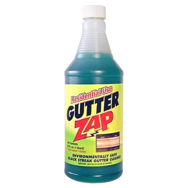 Exterior Inc -Gutter Zap Environmentally Safe Black Stains Streak Clean Residential 32 fl oz - Black