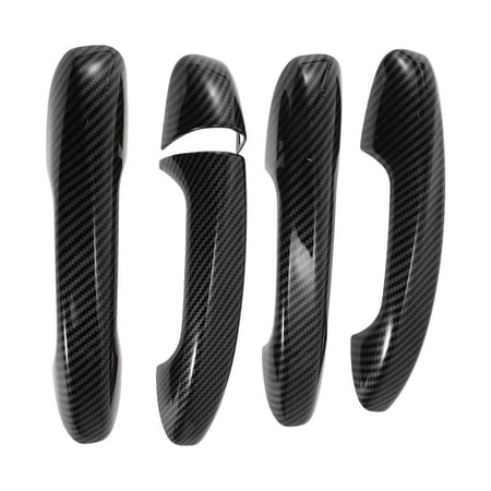 Exterior Trim Front Left Front Right Rear Left Rear Right for Mercedes-Benz C GLC Class W205 X253 2016-2020 Carbon Fiber Black ABS 1 Set
