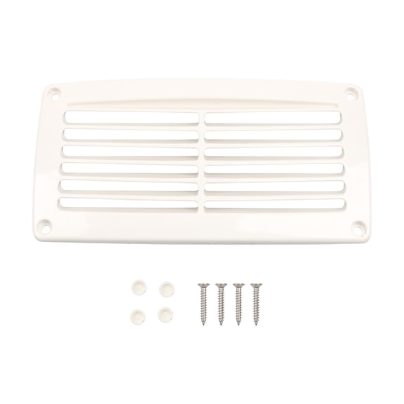 Exterior Vent Cover 8.07X4.13in ABS Louvered Air Vent Grille with Screws for Campers Trailer and Marine Boat