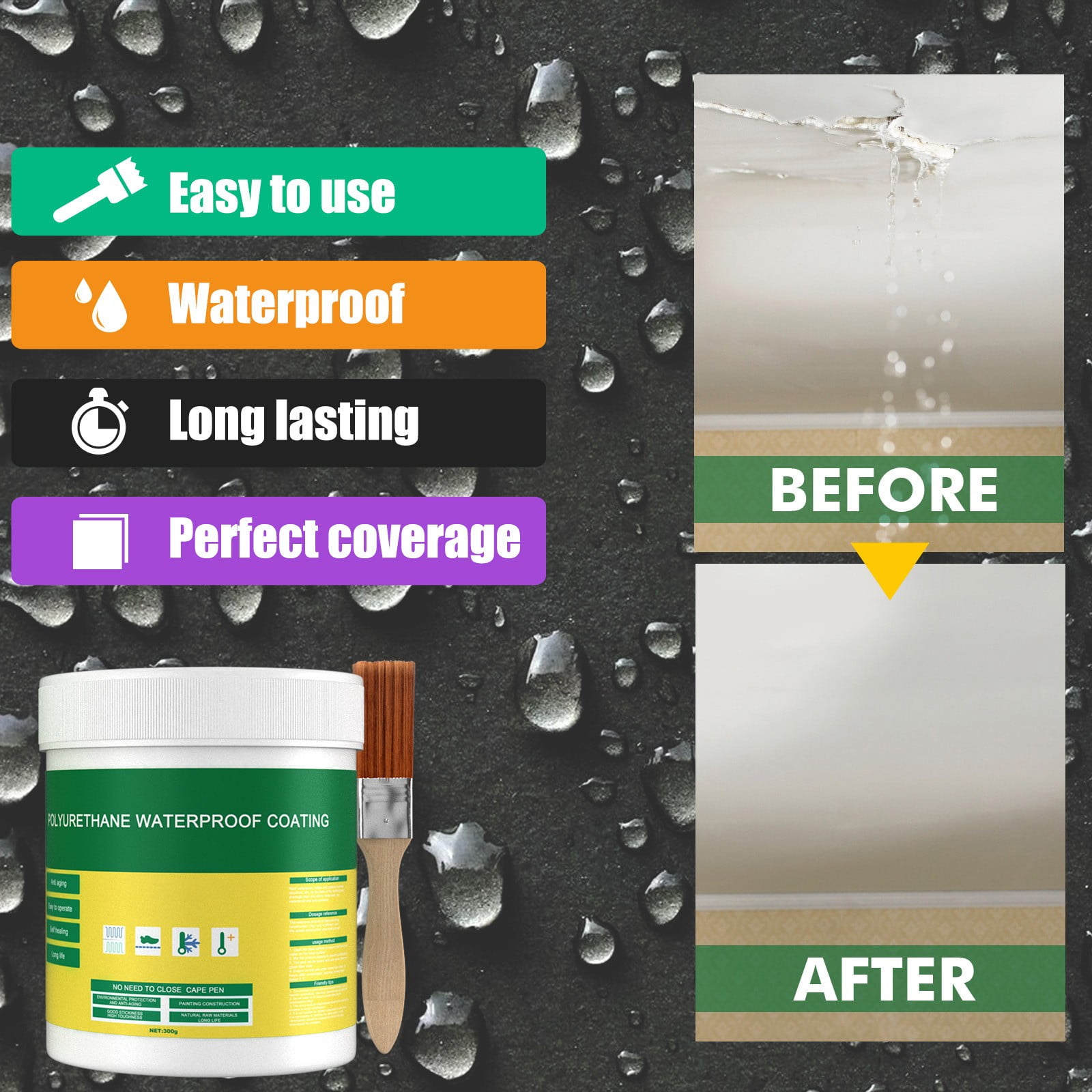 Exterior Wall Bathroom Toilet Floor Tile Permeable Waterproofing Agent Wall Leakproof Paint ...