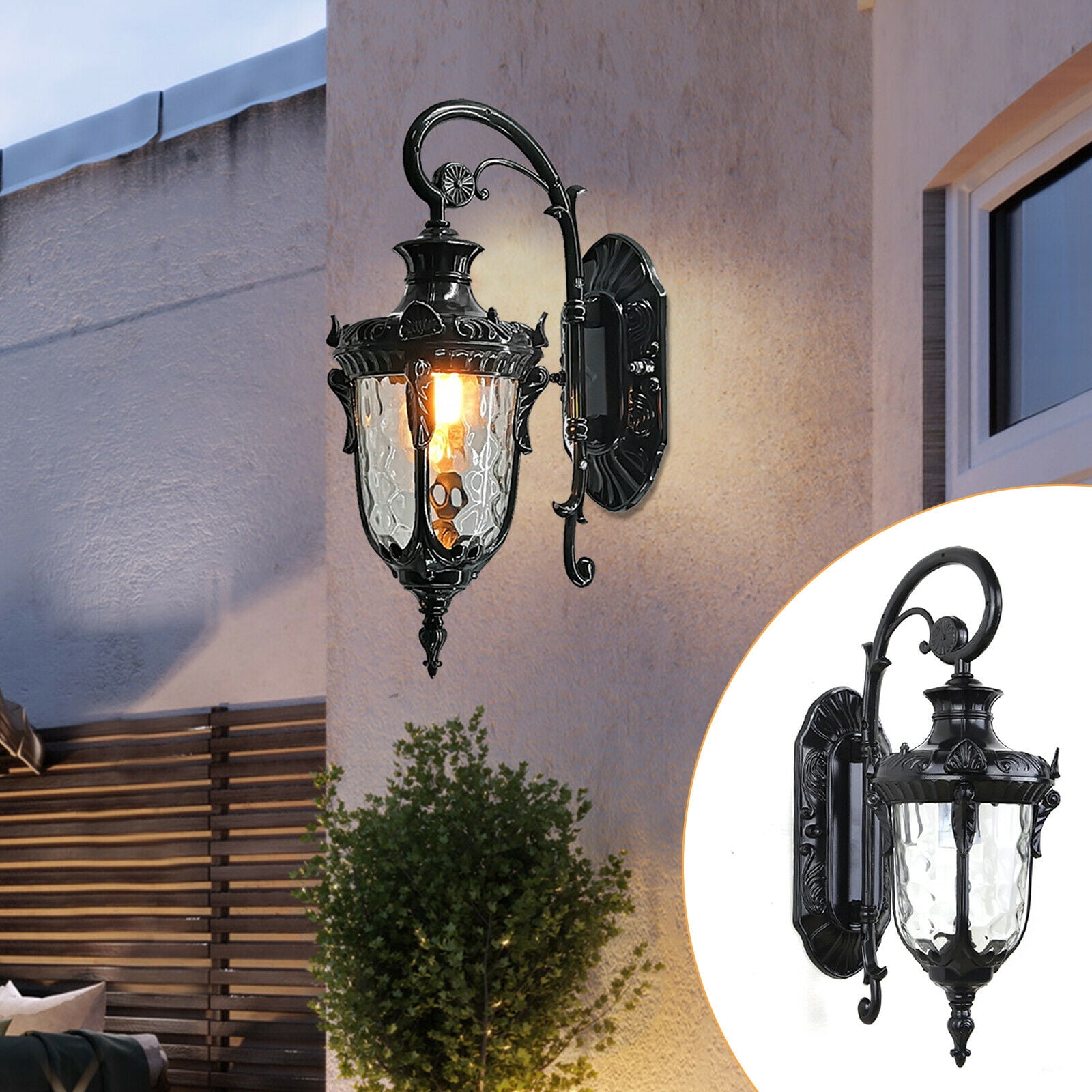 Exterior Wall Light Fixture Outdoor Lighting Lantern Lamp Garden Porch Patio NEW