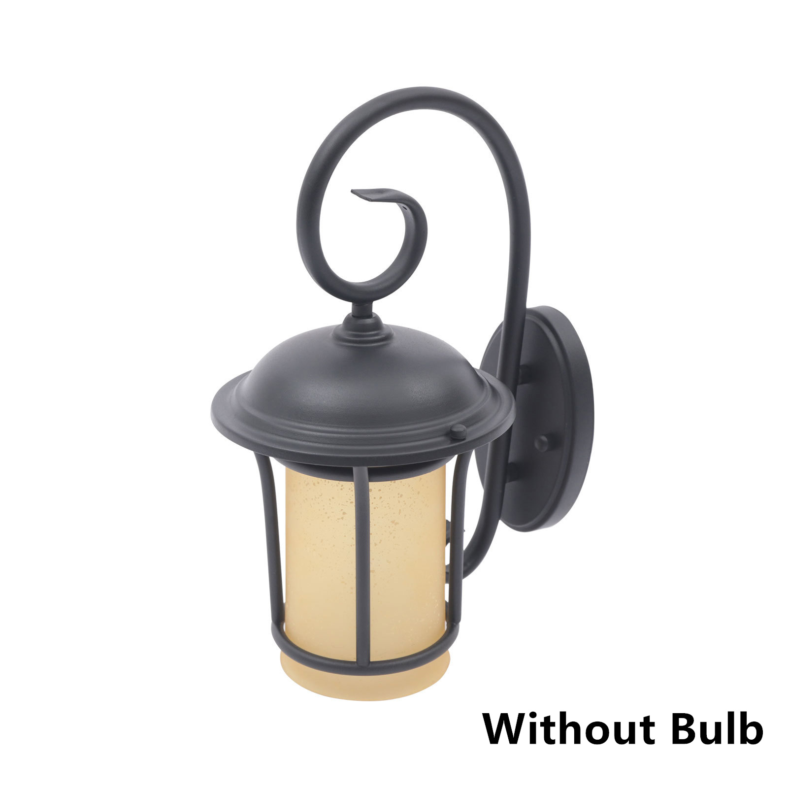 Exterior Wall Light Fixture Sconce Vintage Outdoor Retro Ground Glass Porch Lamp Outdoor Wall Light Exterior Wall Lantern Waterproof Sconce Porch Black Finshing Entryways Lighting Wall Mounted Lamp - image 1 of 10
