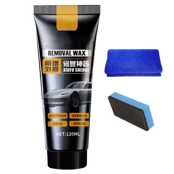Exterior Wax for Clear Coat Shine and Long-Lasting Gloss Enhancement for Auto Finishes - Scratch Removal Wax for Vehicles with Paste and Car Exterior