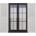 thumbnail image 1 of Exterior Window Shutters with 24 Pcs Shutter Fasteners - Rustic Panel Shutters for Windows Outside- Weather-Resistant Polypropylene,Easy DIY Install ,14.5"W x 59"H,White, 1 of 1